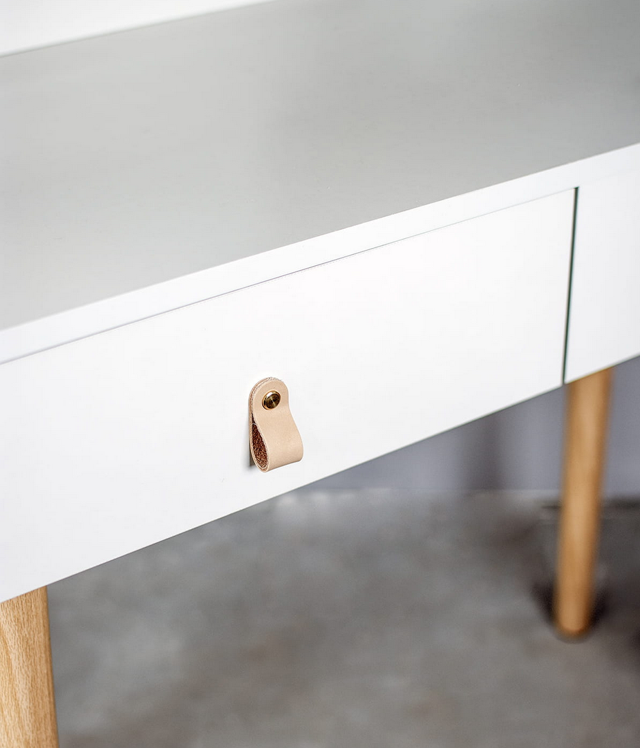 Toaletka kosmetyczna z lustrem - SCANDI biała