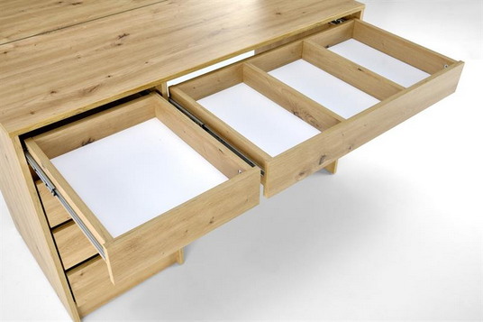 Duża Toaletka ARTISAN z Lustrem LED – Nowoczesna, Pojemna, Elegancka 7 Szuflad