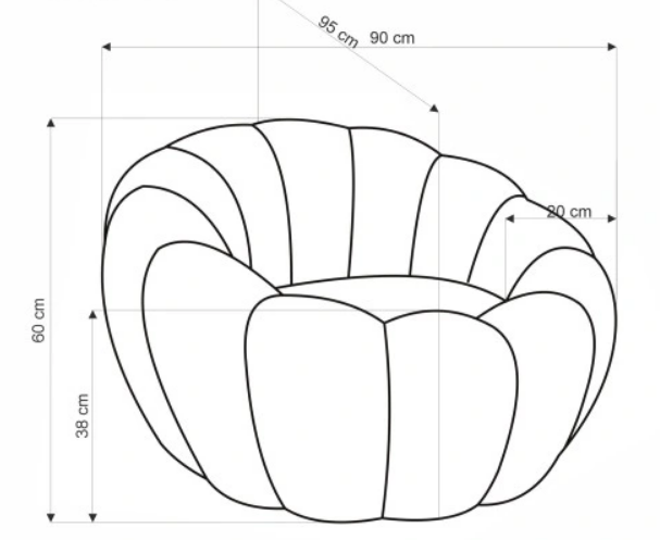 Halmar GASPAR fotel wypoczynkowy do salonu glamour okrągły BOUCLE kremowy