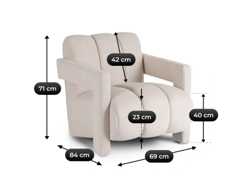 ChatGPT powiedział:Nowoczesny fotel wypoczynkowy w stylu premium – miękki, designerski i zachwycająco komfortowy