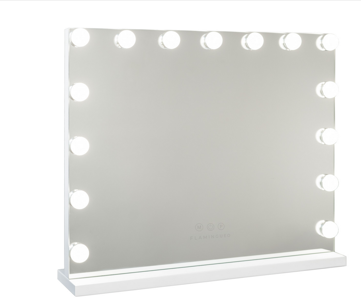 Flamingueo Lustro do Makijażu 15 LED 3 Tryby Świecenia Lustro Do Toaletki Biały