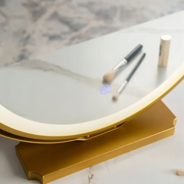 Elegancka Toaletka z Lustrem LED i Taboretem – Model ASHLEY