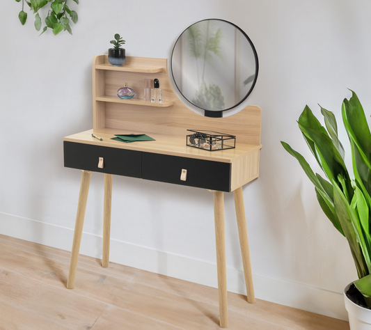 Nowoczesna Toaletka z Lustrem i Półkami – Elegancja i Funkcjonalność w Jednym