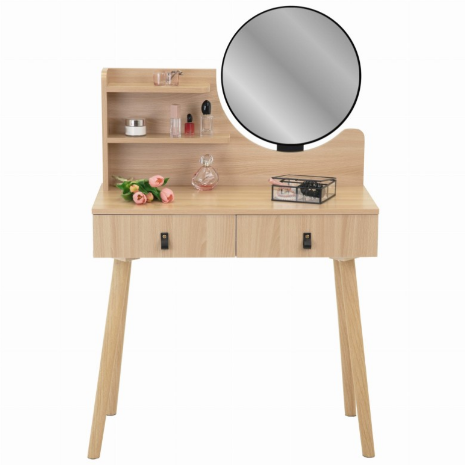 Nowoczesna Toaletka z Lustrem i Półkami – Elegancja i Funkcjonalność w Jednym