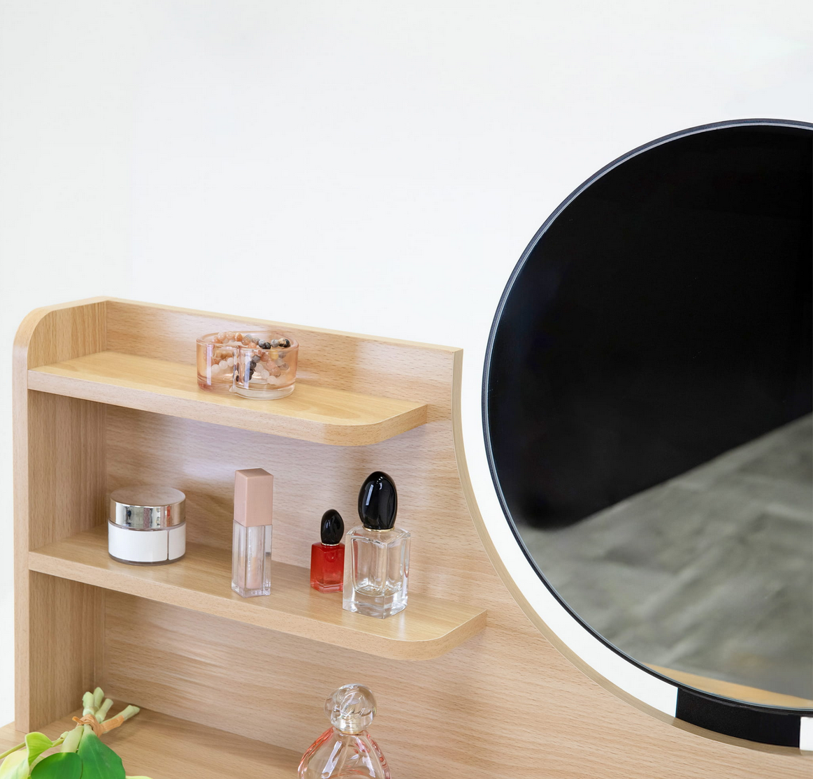 Nowoczesna Toaletka z Lustrem i Półkami – Elegancja i Funkcjonalność w Jednym