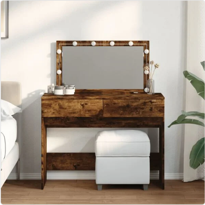 vidaXL Toaletka Czarny dąb 100 x 40 x 120 cm Materiał drewnopochodny