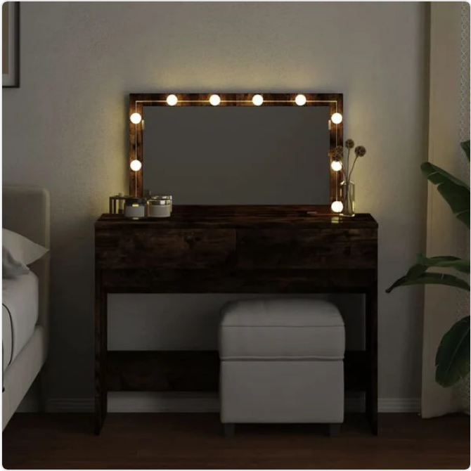 vidaXL Toaletka Czarny dąb 100 x 40 x 120 cm Materiał drewnopochodny