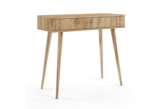 Konsola MELI z szufladą skandynawska boho - kolor Dąb craft