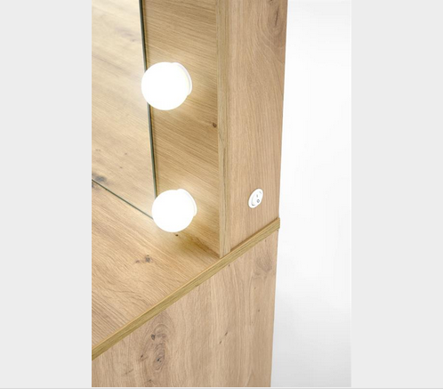 Duża Toaletka ARTISAN z Lustrem LED – Nowoczesna, Pojemna, Elegancka  7 Szuflad