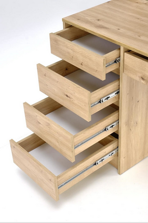 Duża Toaletka ARTISAN z Lustrem LED – Nowoczesna, Pojemna, Elegancka  7 Szuflad