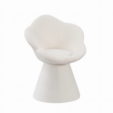 Krzesło tapicerowane Lilia białe/boucle