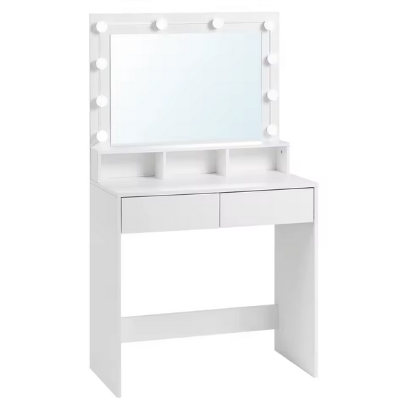 Nowoczesna Toaletka z Lustrem Hollywood i Regulowanym Oświetleniem LED