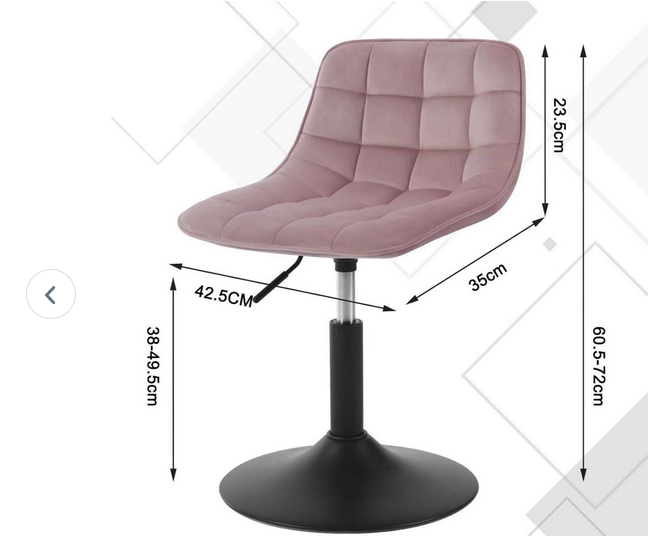 Stylowy Hoker / Taboret do Toaletki z Aksamitnym Siedziskiem – Komfort, Elegancja i Pełna Regulacja Woltu