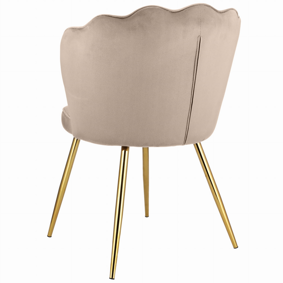 Eleganckie Krzesło w Stylu „Shell” – Różowy Welur JUMI