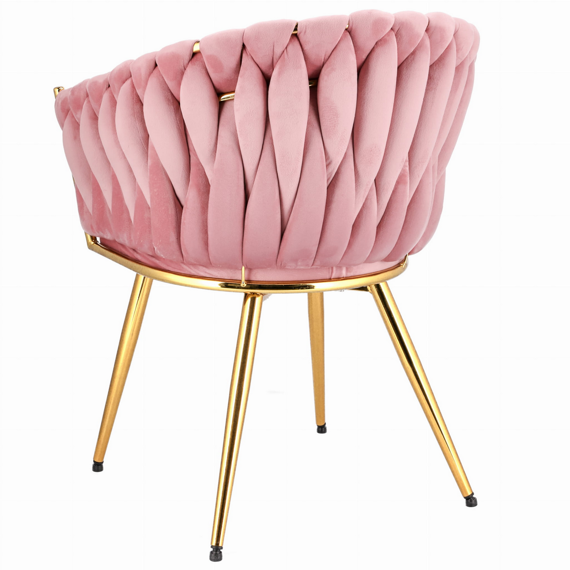 Krzesło Glamour z Aksamitnym Obiciem i Złotymi Nogami JUMI