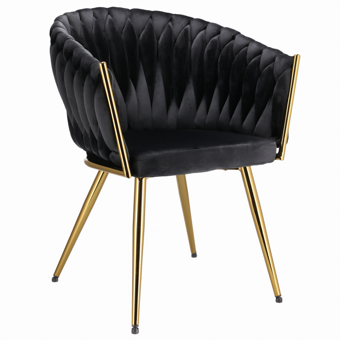 Ekskluzywne Krzesło Glamour z Aksamitnym Obiciem i Złotymi Nogami JUMI