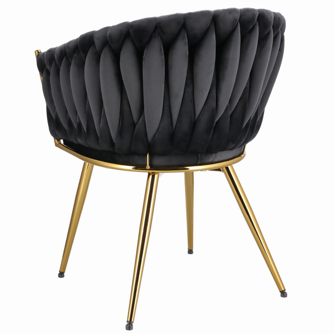 Ekskluzywne Krzesło Glamour z Aksamitnym Obiciem i Złotymi Nogami JUMI