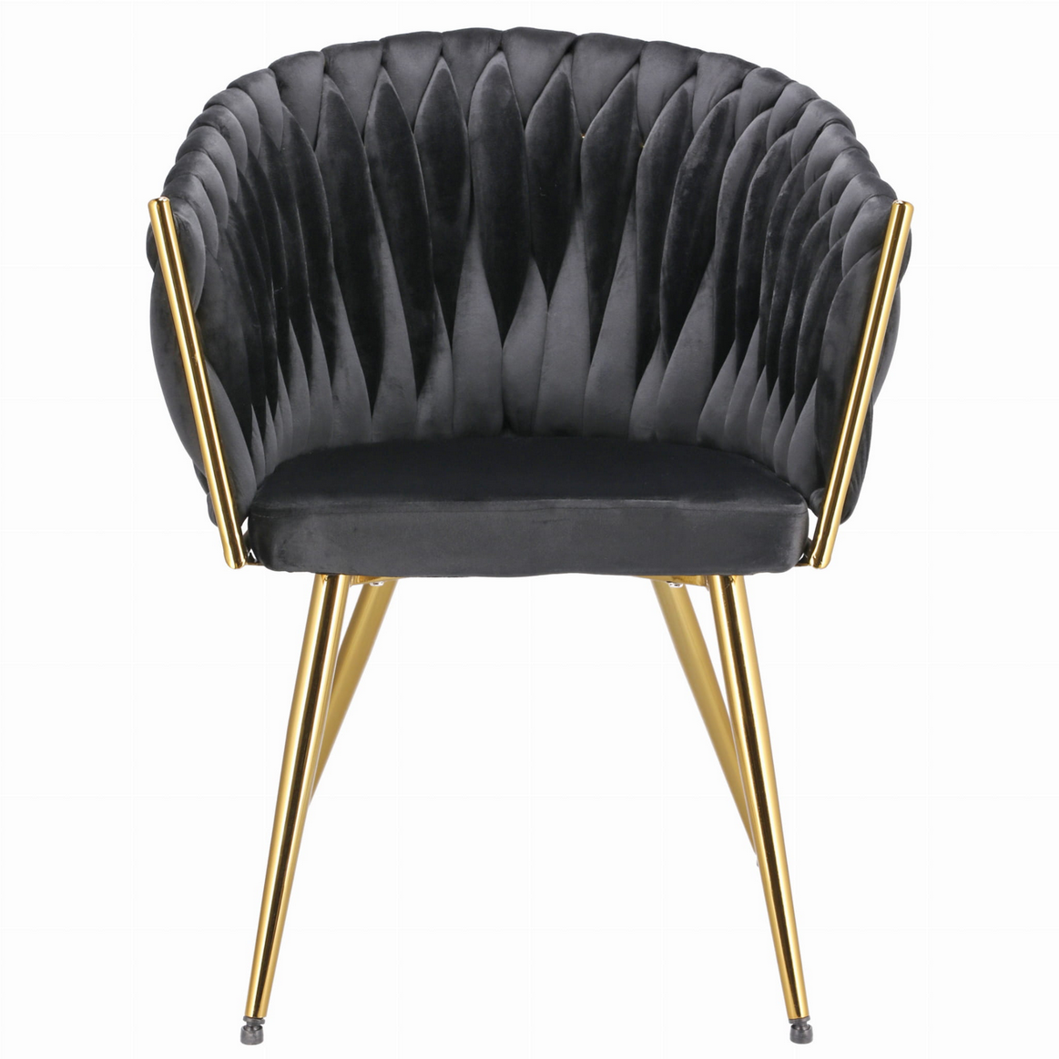 Ekskluzywne Krzesło Glamour z Aksamitnym Obiciem i Złotymi Nogami JUMI