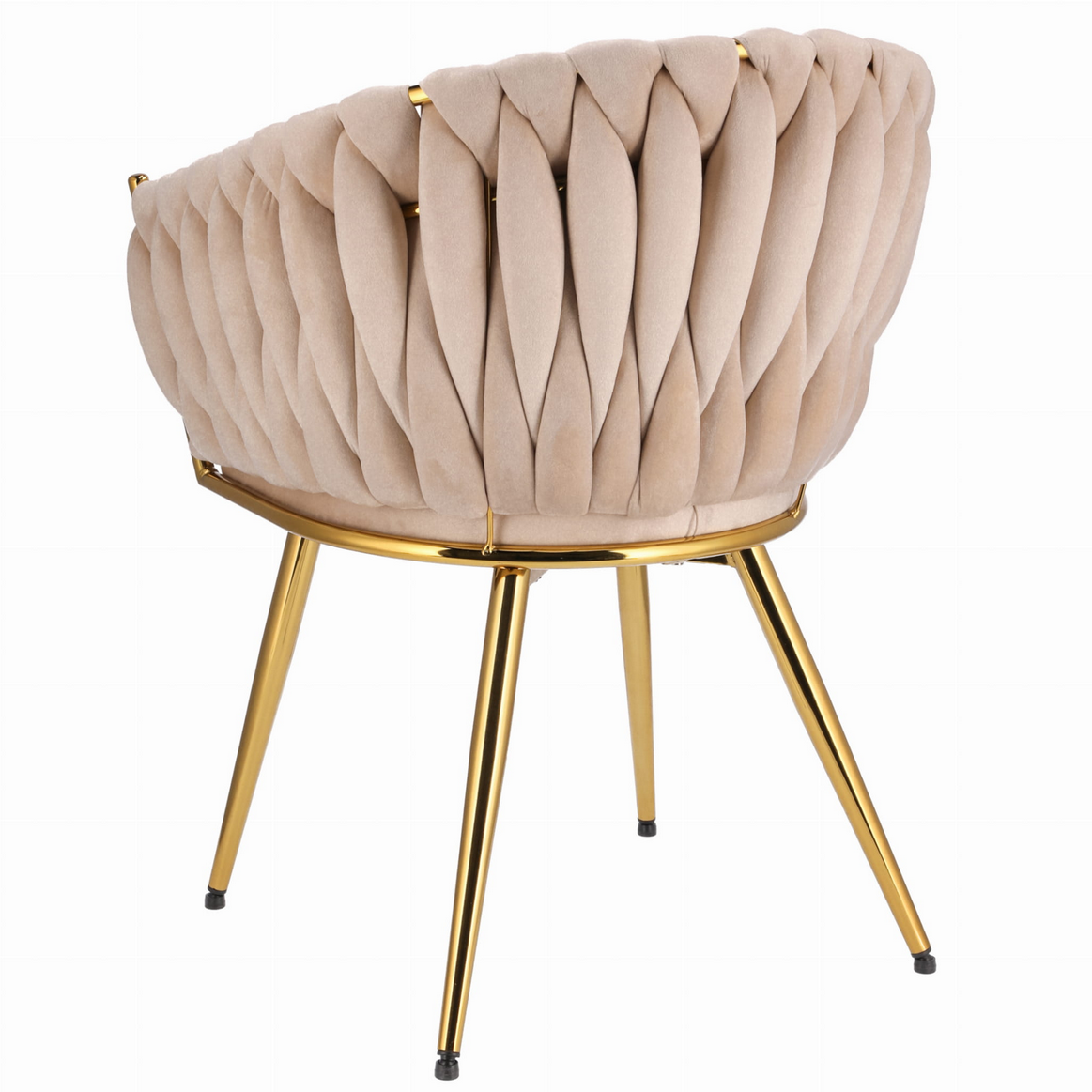 Ekskluzywne Krzesło Glamour z Aksamitnym Obiciem i Złotymi Nogami JUMI