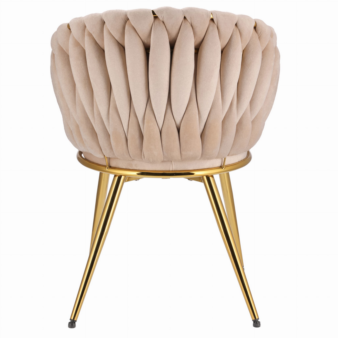 Ekskluzywne Krzesło Glamour z Aksamitnym Obiciem i Złotymi Nogami JUMI