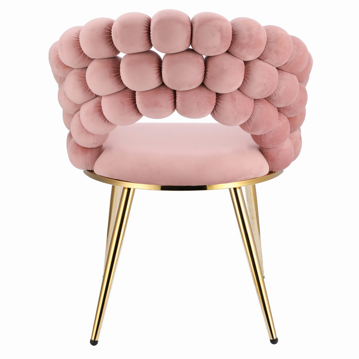 Ekskluzywne Krzesło Glamour z Aksamitnym Oplotem „Bubble” i Złotymi Nogami JUMI