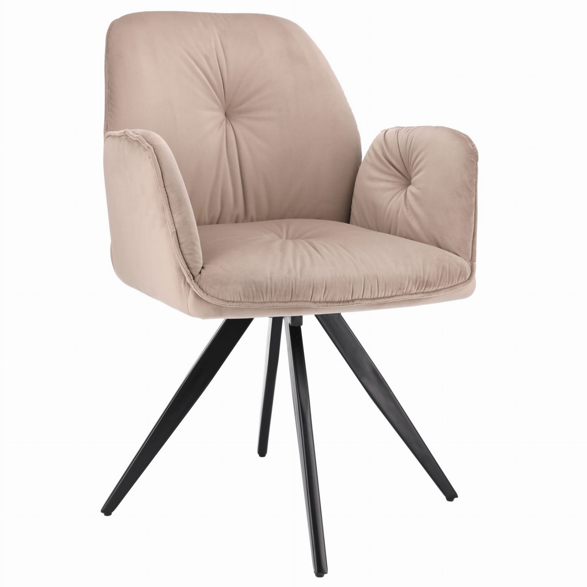 Nowoczesne Krzesło Welurowe z Obrotowym Siedziskiem JUMI