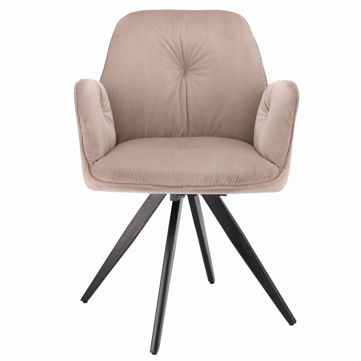 Nowoczesne Krzesło Welurowe z Obrotowym Siedziskiem JUMI