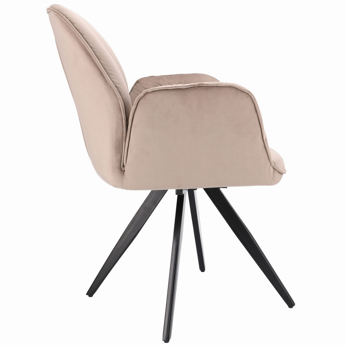 Nowoczesne Krzesło Welurowe z Obrotowym Siedziskiem JUMI