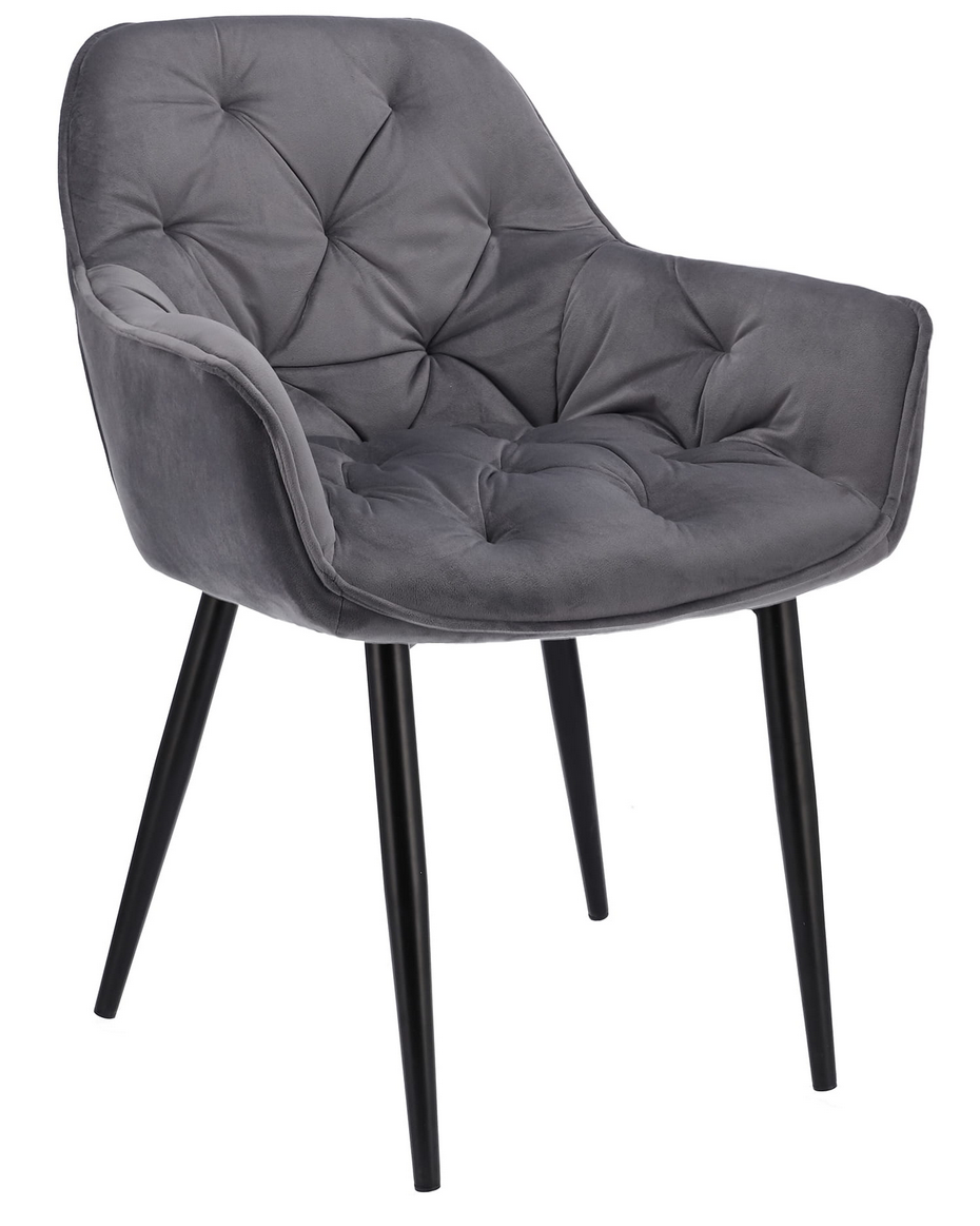 Nowoczesne Krzesło Welurowe z Pikowaniemu JUMI