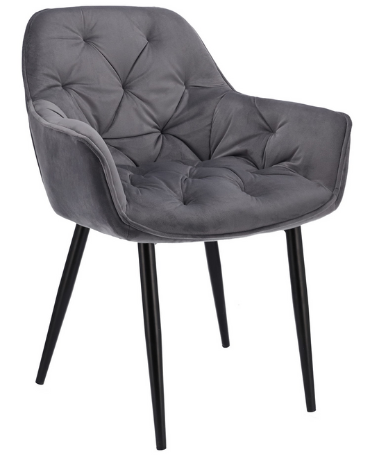 Nowoczesne Krzesło Welurowe z Pikowaniemu JUMI