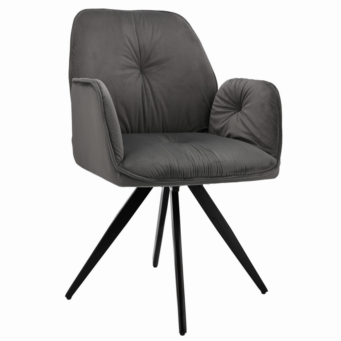 Nowoczesne Krzesło Welurowe z Obrotowym Siedziskiem JUMI