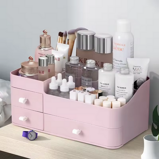 Różowy Organizer z Szufladami na Kosmetyki – Maksymalny Porządek, Minimalny Wysiłek!
