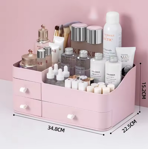 Różowy Organizer z Szufladami na Kosmetyki – Maksymalny Porządek, Minimalny Wysiłek!