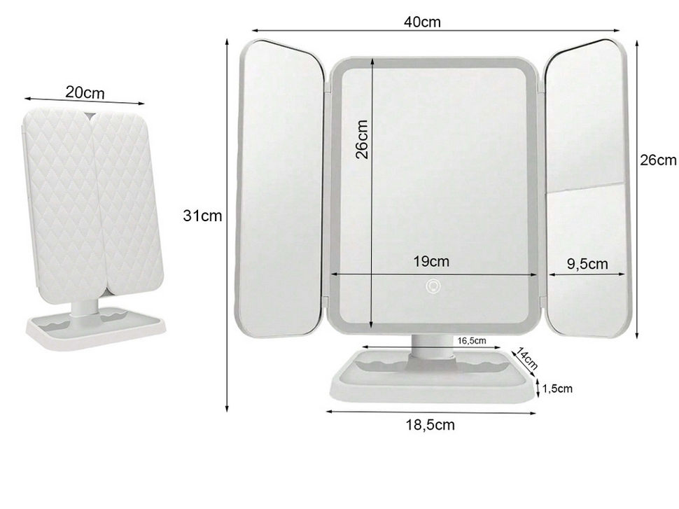 Lusterko Kosmetyczne LED Premium – Twój Perfekcyjny Makijaż w Każdym Detalu