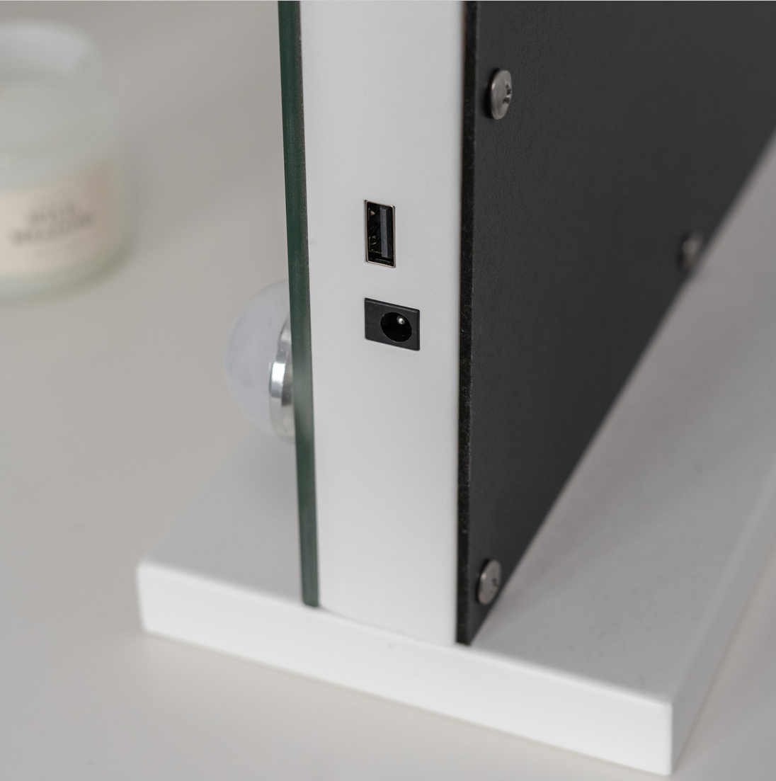 Flamingueo Lustro do Makijażu 15 LED 3 Tryby Świecenia Lustro Do Toaletki Biały