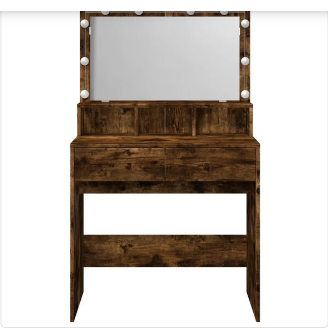 Toaletka z Lustrem – Nowoczesna Konsola z Szufladami i Przegródkami na Kosmetyki