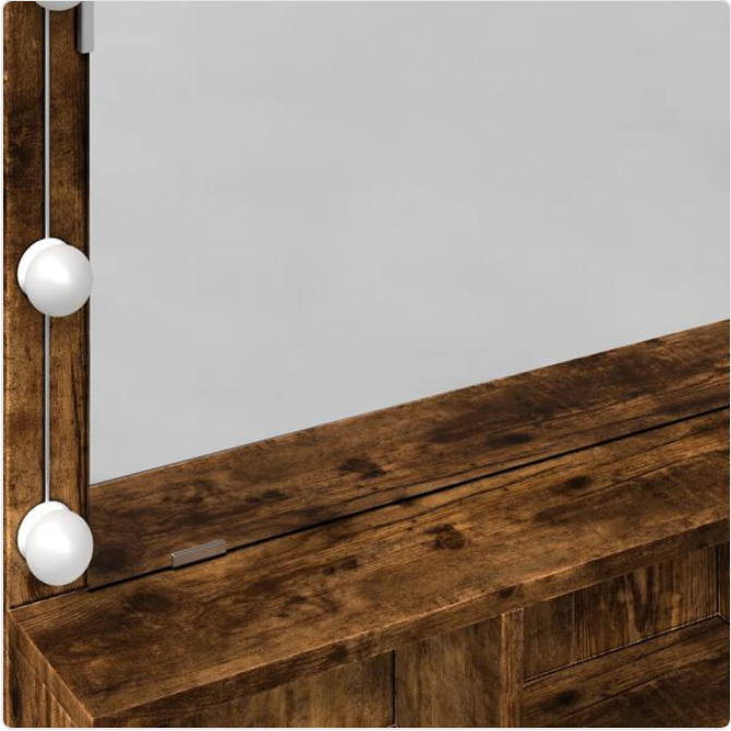 Toaletka z Lustrem – Nowoczesna Konsola z Szufladami i Przegródkami na Kosmetyki