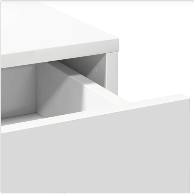 Toaletka z Lustrem LED  – Nowoczesna Konsola z Szufladami i Przegródkami na Kosmetyki