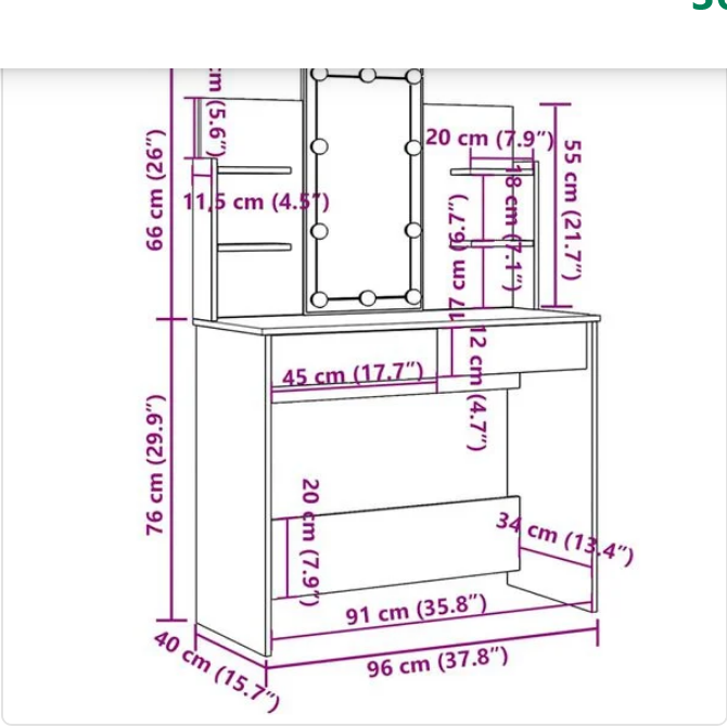 Toaletka z Lustrem LED – Elegancja, Praktyczność i Perfekcyjne Oświetlenie