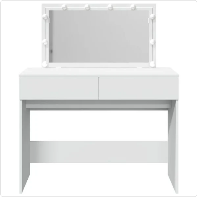 Praktyczna toaletka kosmetyczna z lustrem i półkami do codziennej organizacji