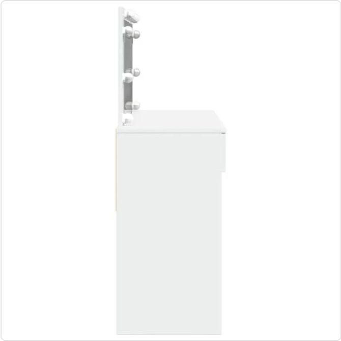 Praktyczna toaletka kosmetyczna z lustrem i półkami do codziennej organizacji