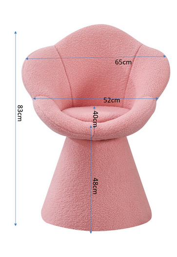 Krzesło tapicerowane Lilia Rożowe/boucle