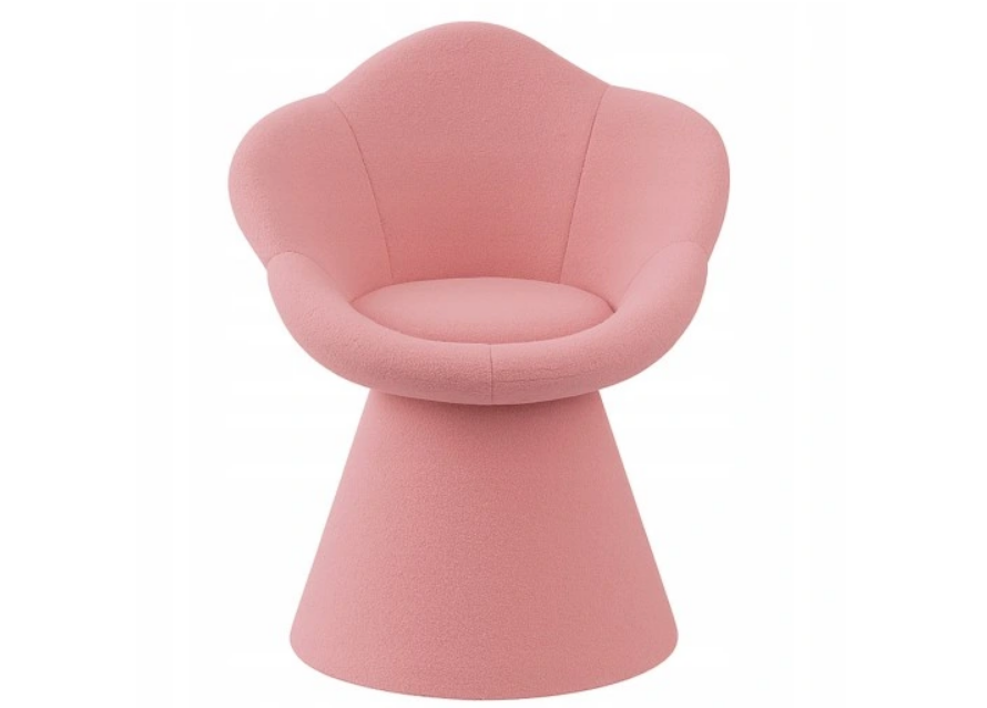 Krzesło tapicerowane Lilia białe/boucle